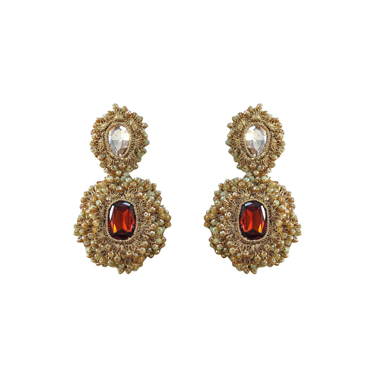 Sabrina Crochet Baroque Beaded Earrings