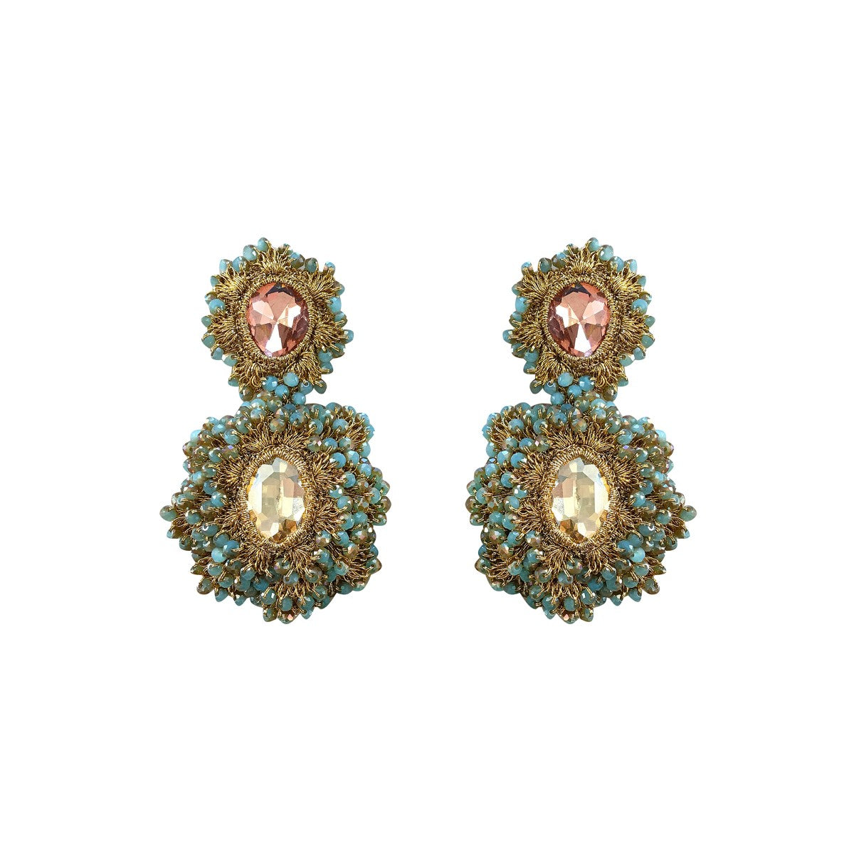 Sabrina Crochet Baroque Beaded Earrings