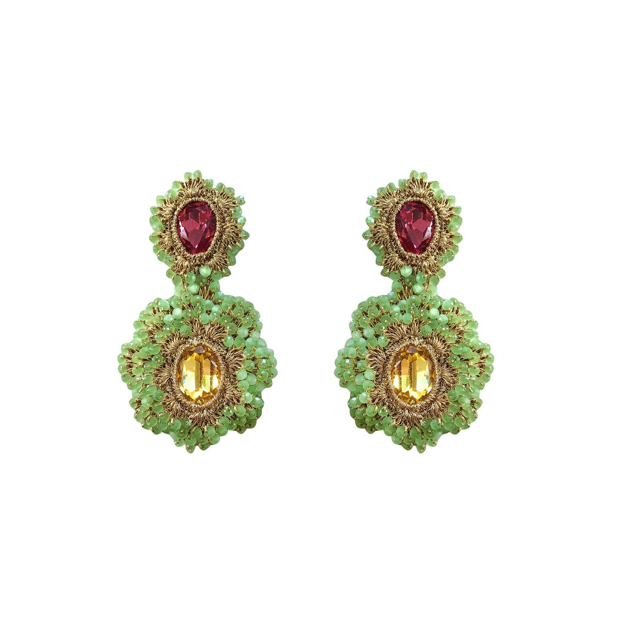 Sabrina Crochet Baroque Beaded Earrings