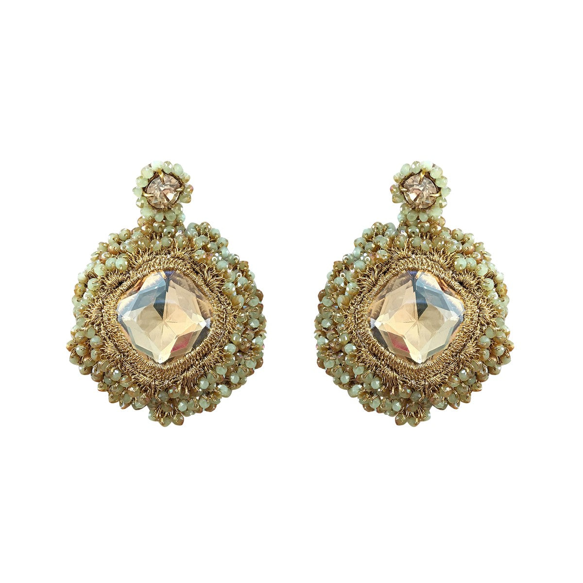 Mabel Baroque Drop Crochet Statement Earrings
