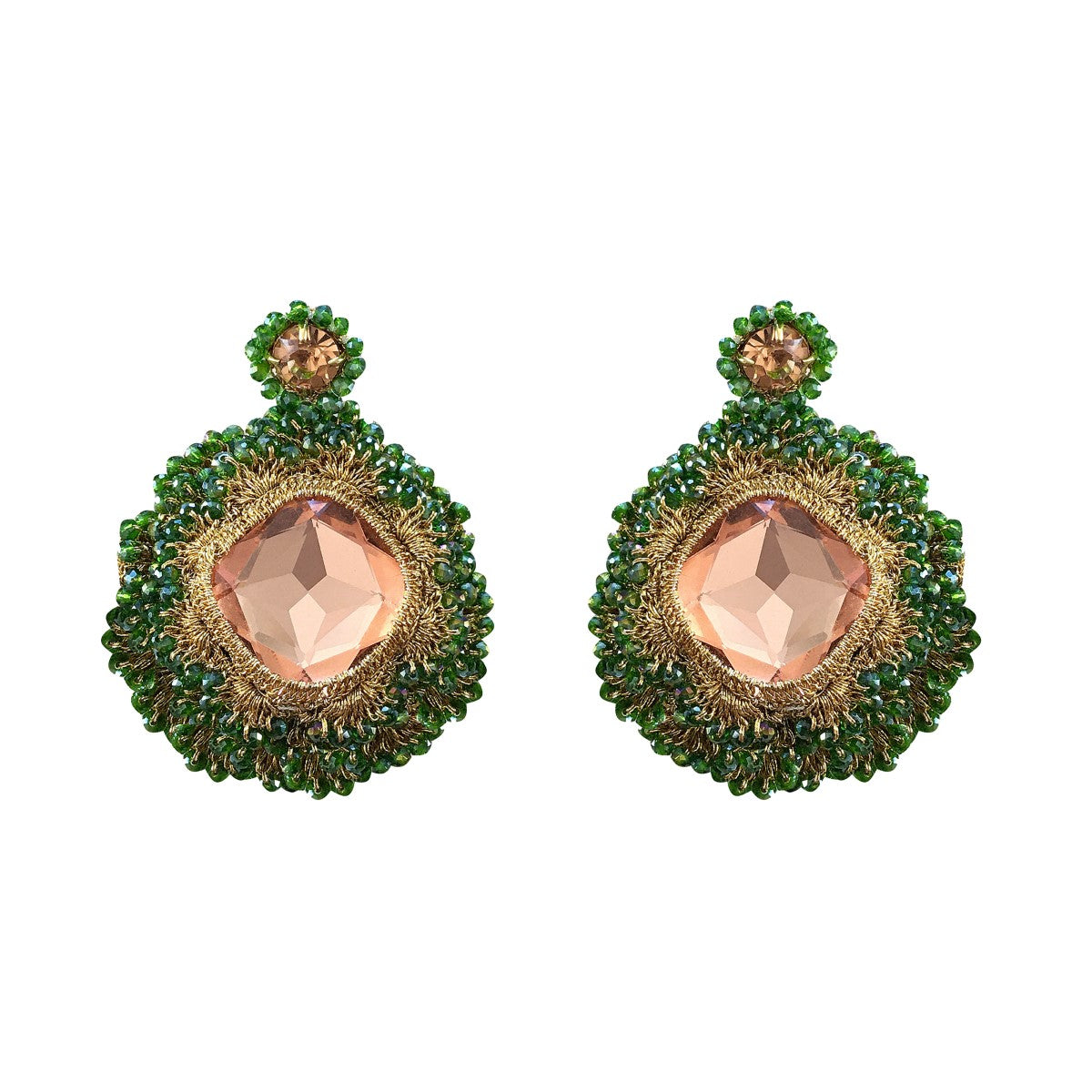 Mabel Baroque Drop Crochet Statement Earrings