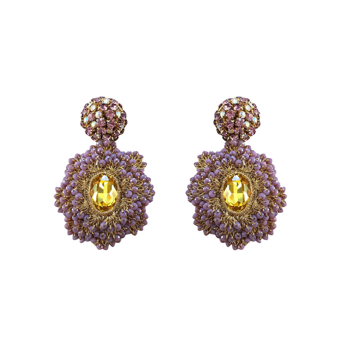 Lucia Baroque Discobal Crocehet Earrings