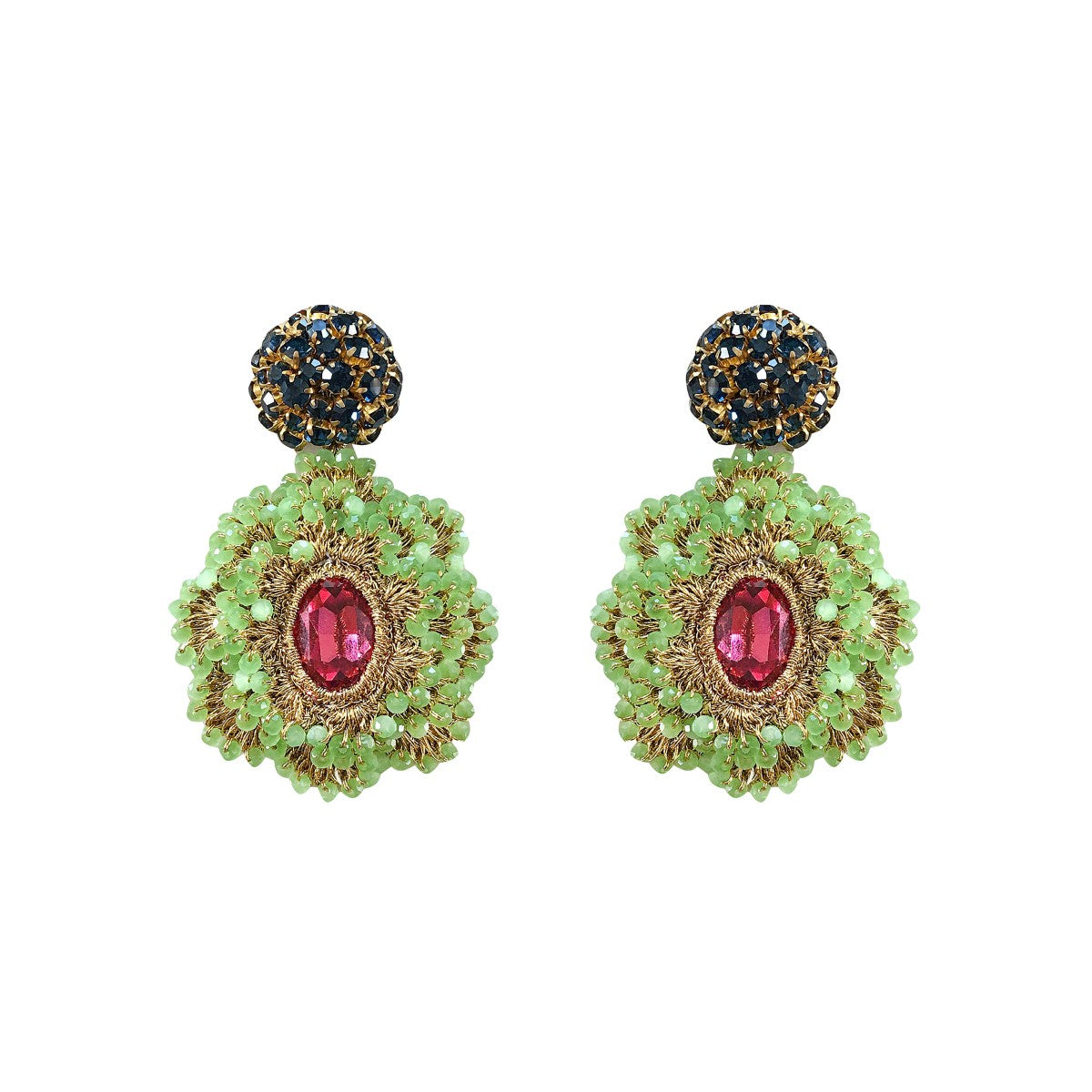 Lucia Baroque Discobal Crocehet Earrings