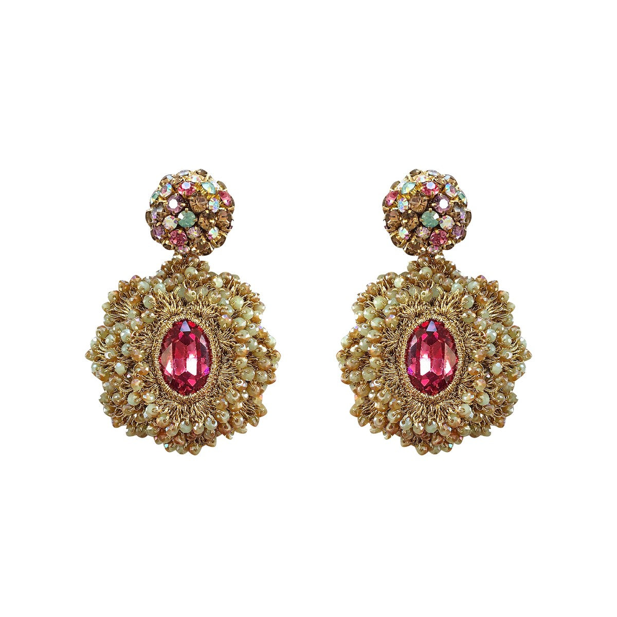 Lucia Baroque Discobal Crocehet Earrings