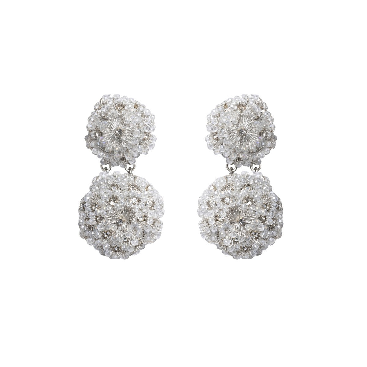 Katherine Crystal Crochet Statement Earrings