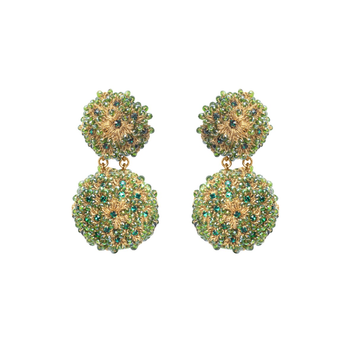 Katherine Crystal Crochet Statement Earrings