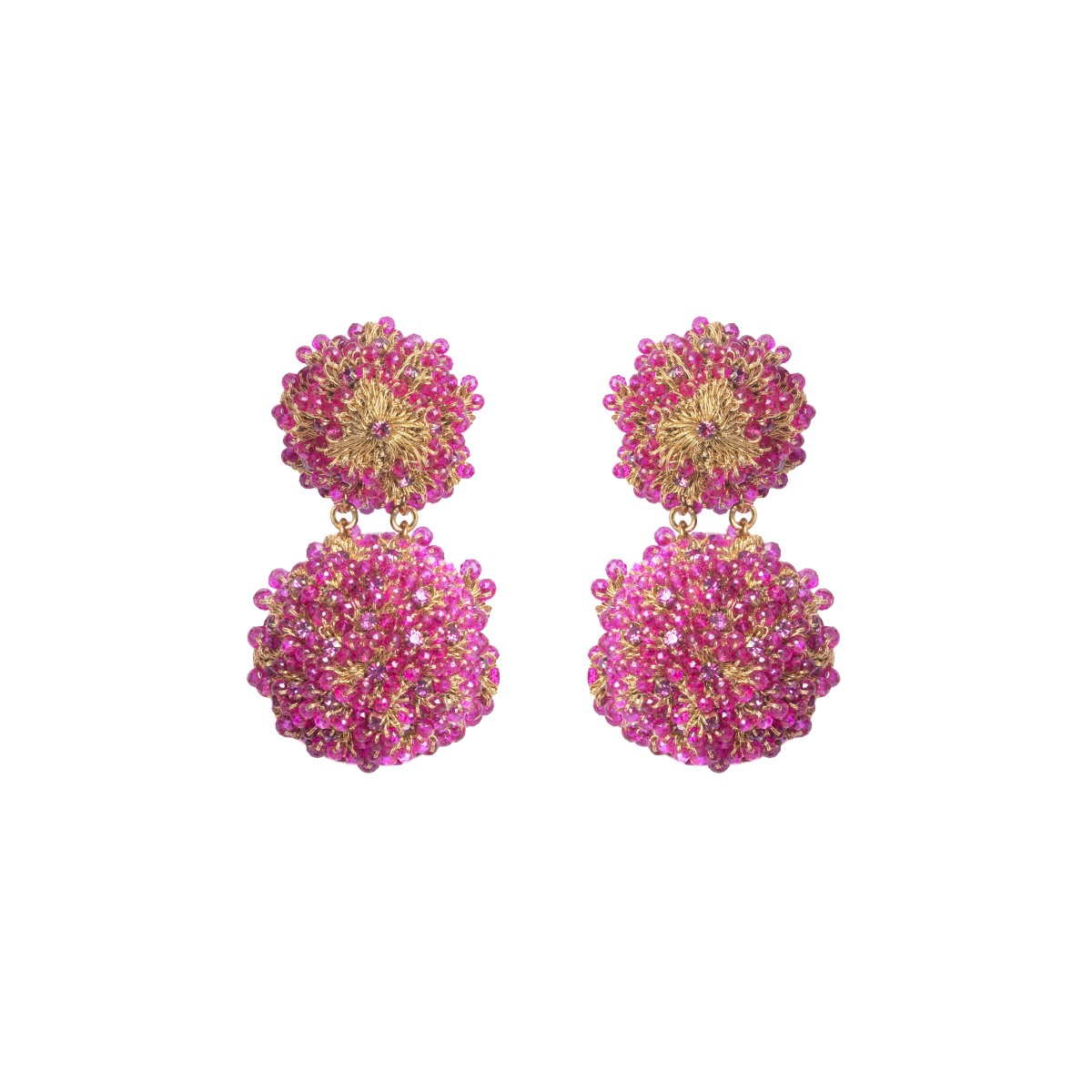 Katherine Crystal Crochet Statement Earrings