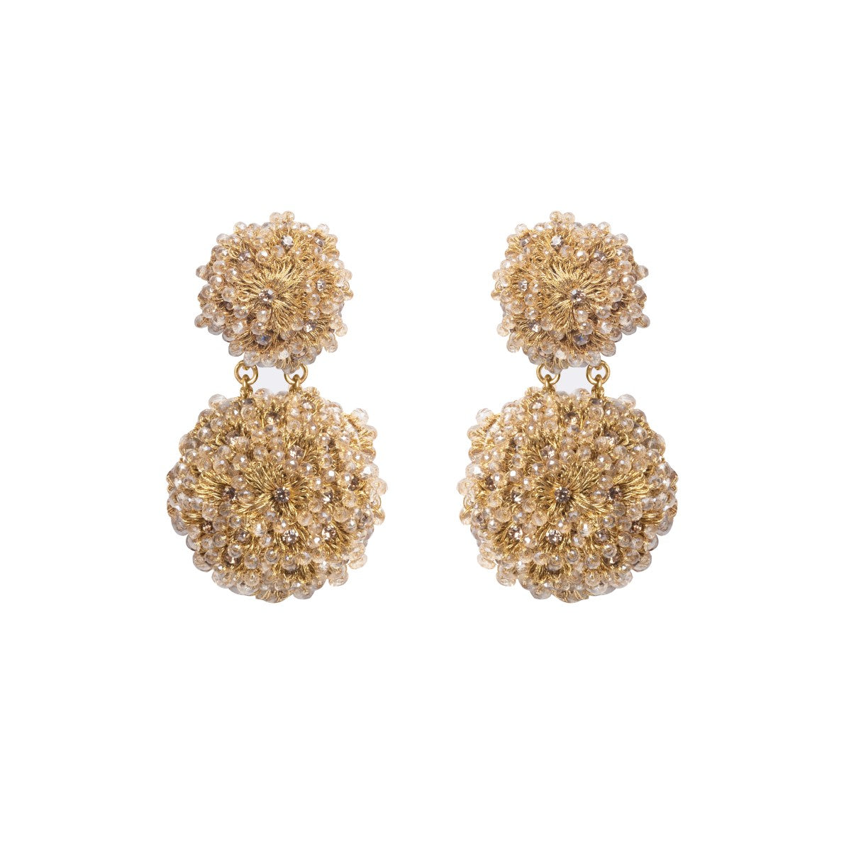 Katherine Crystal Crochet Statement Earrings