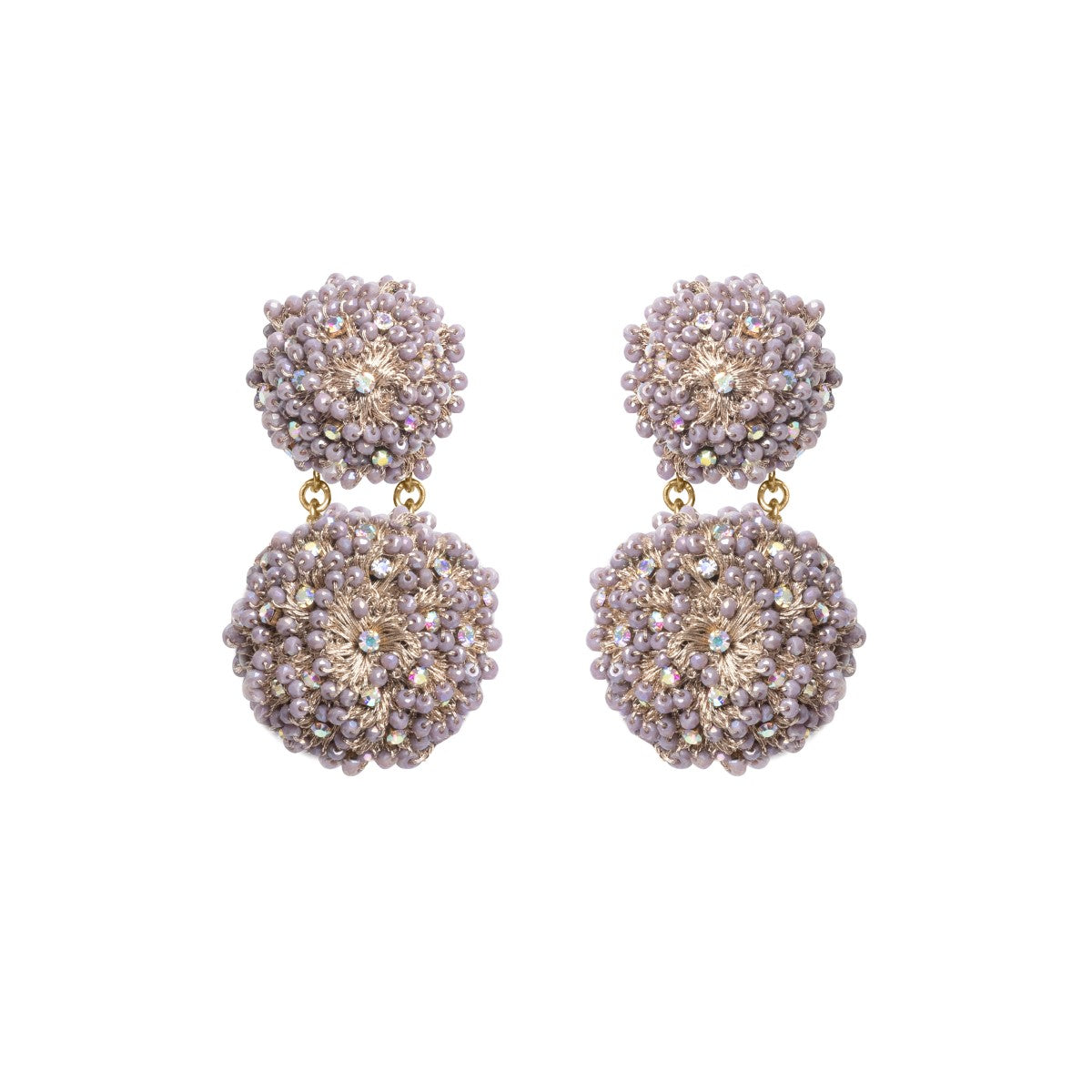 Katherine Crystal Crochet Statement Earrings