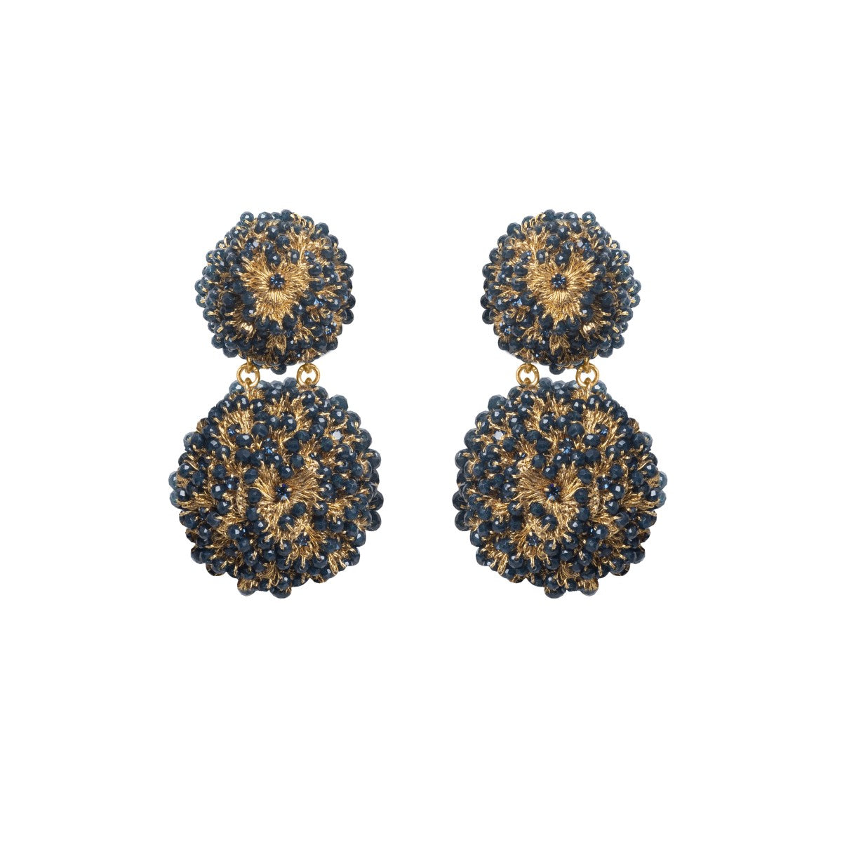 Katherine Crystal Crochet Statement Earrings