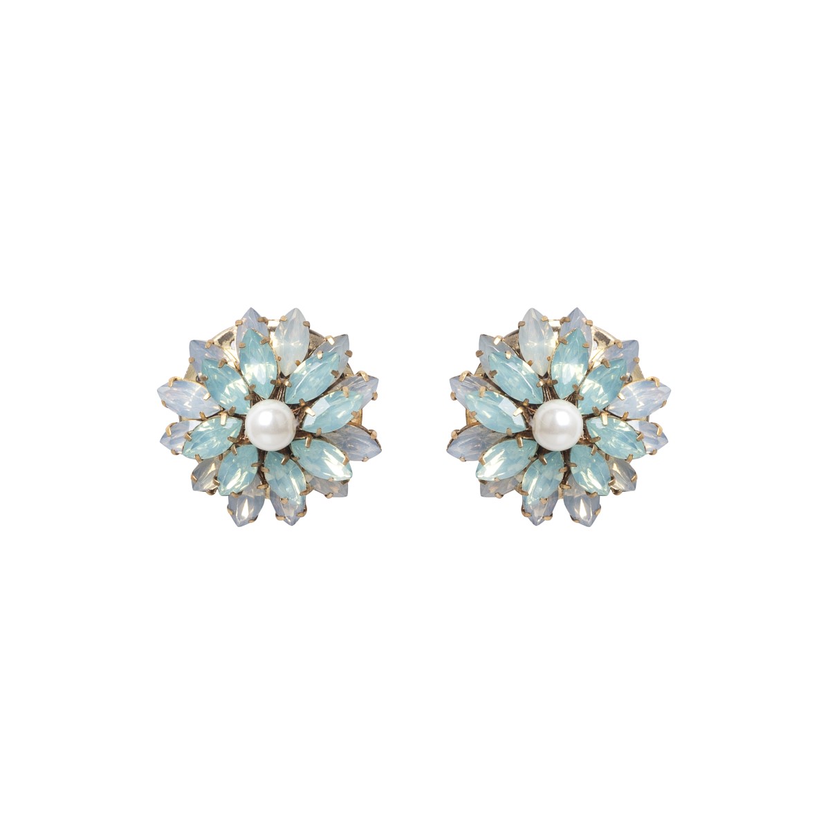 Wild Blossom Button Clip-on Earrings