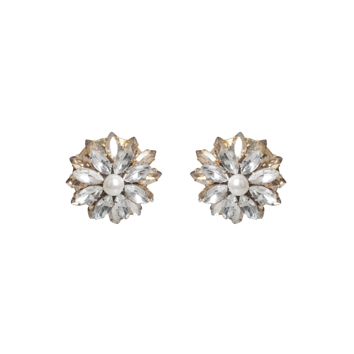 Wild Blossom Button Clip-on Earrings