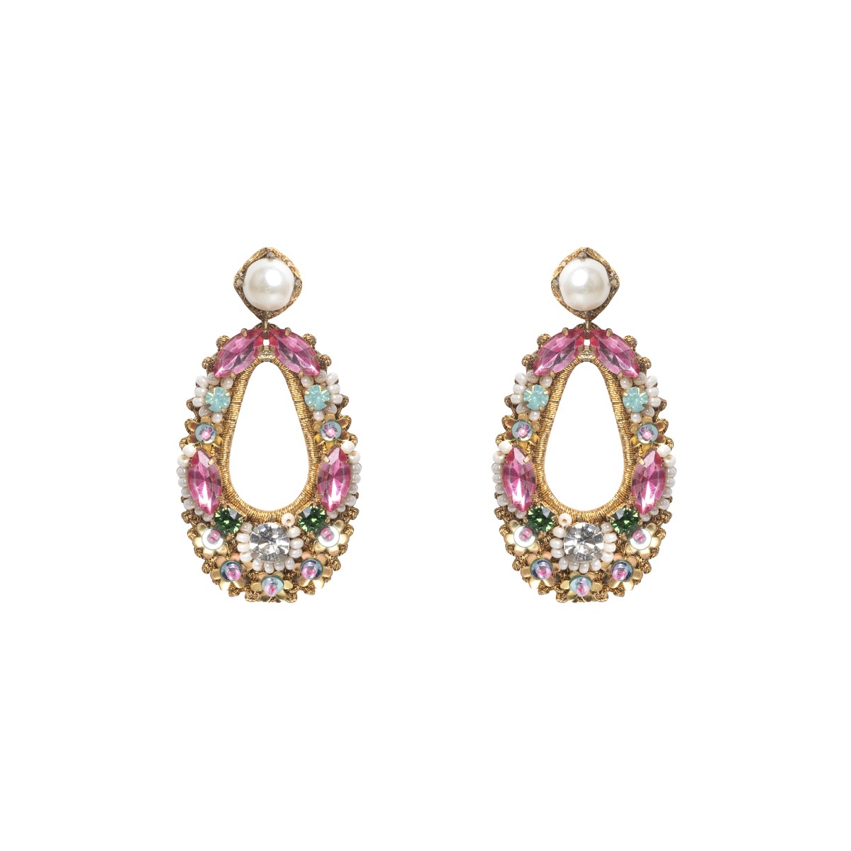 Natasha Crocheted Teardrop Shape Earrings