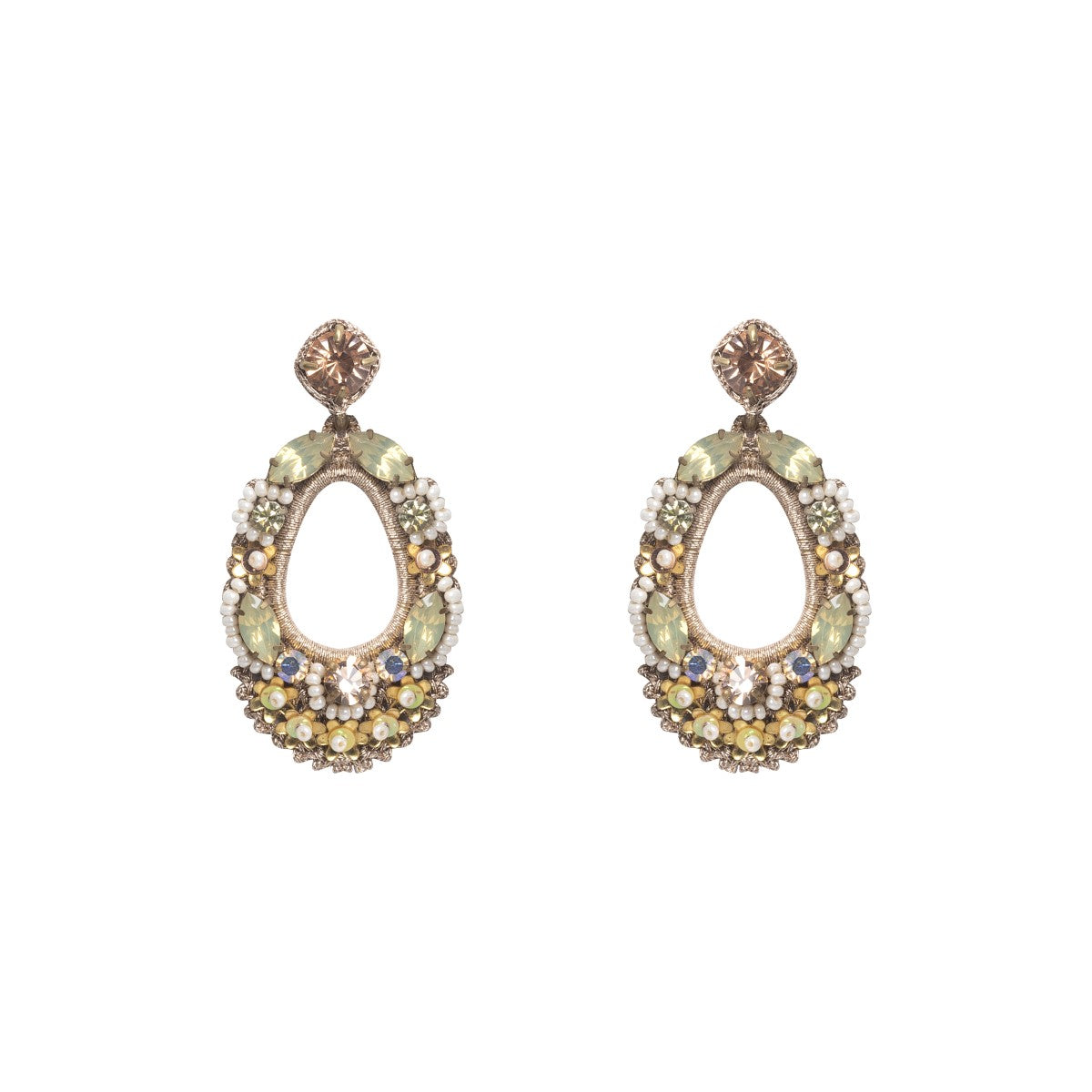 Natasha Crocheted Teardrop Shape Earrings
