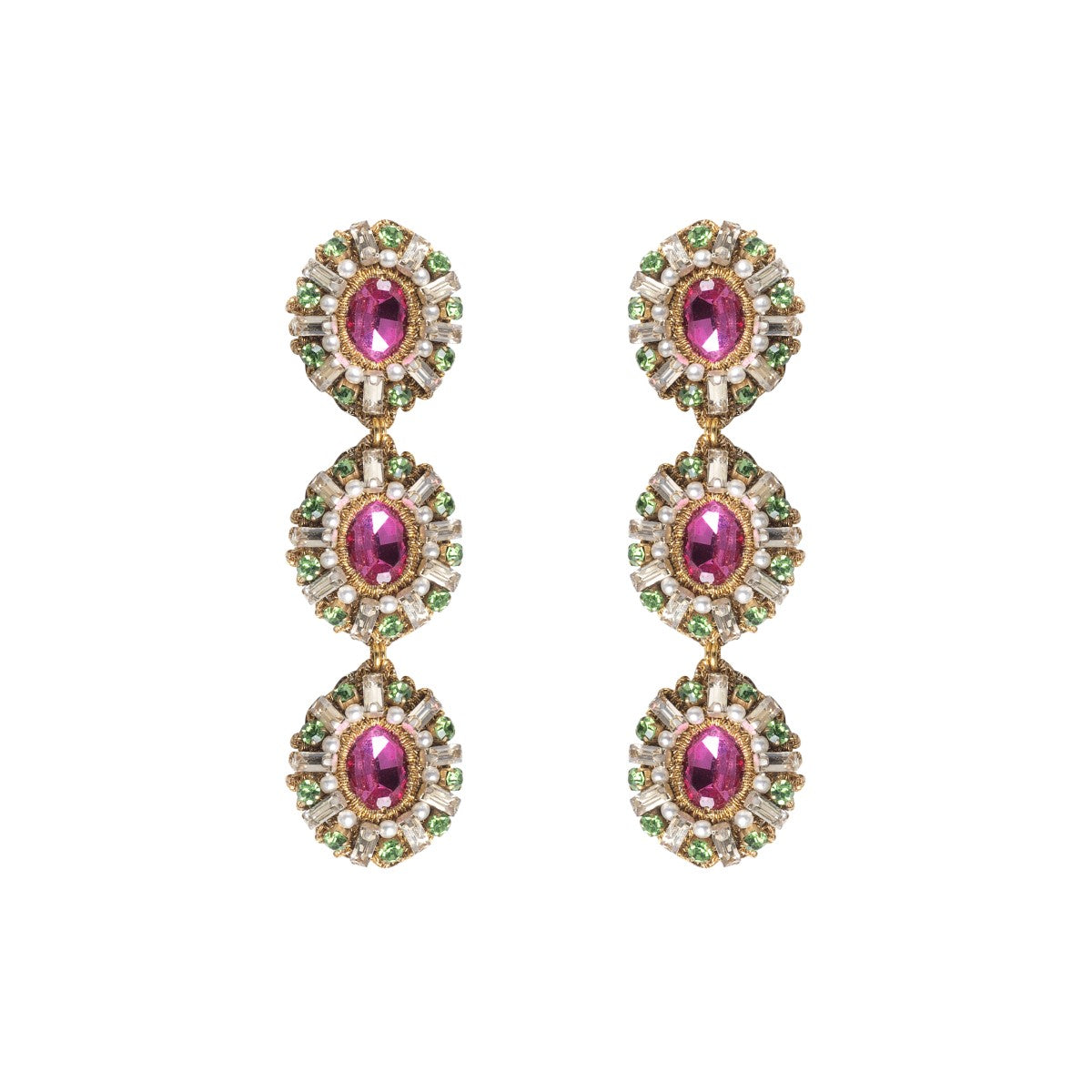 Claudia Earrings - Fuchsia