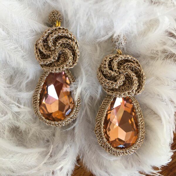 Frangipani Droplet Earrings