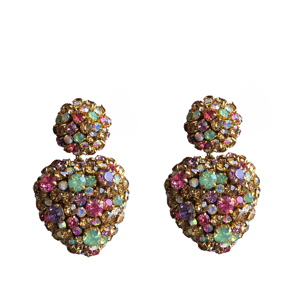 Lucy Heart Shaped Statement Earrings