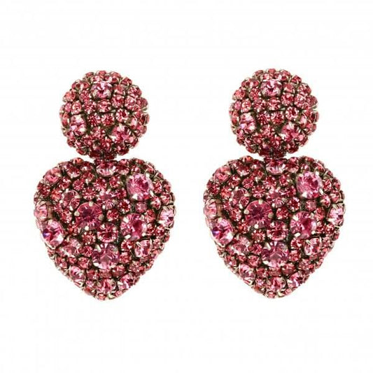 Lucy Heart Shaped Statement Earrings