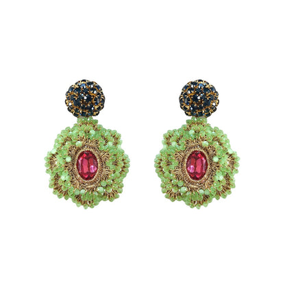 Lucia Baroque Discobal Crocehet Earrings