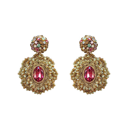 Lucia Baroque Discobal Crocehet Earrings