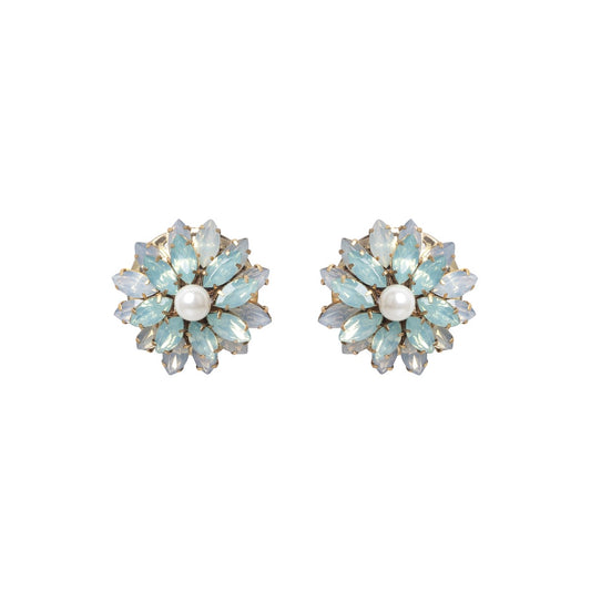 Wild Blossom Button Clip-on Earrings