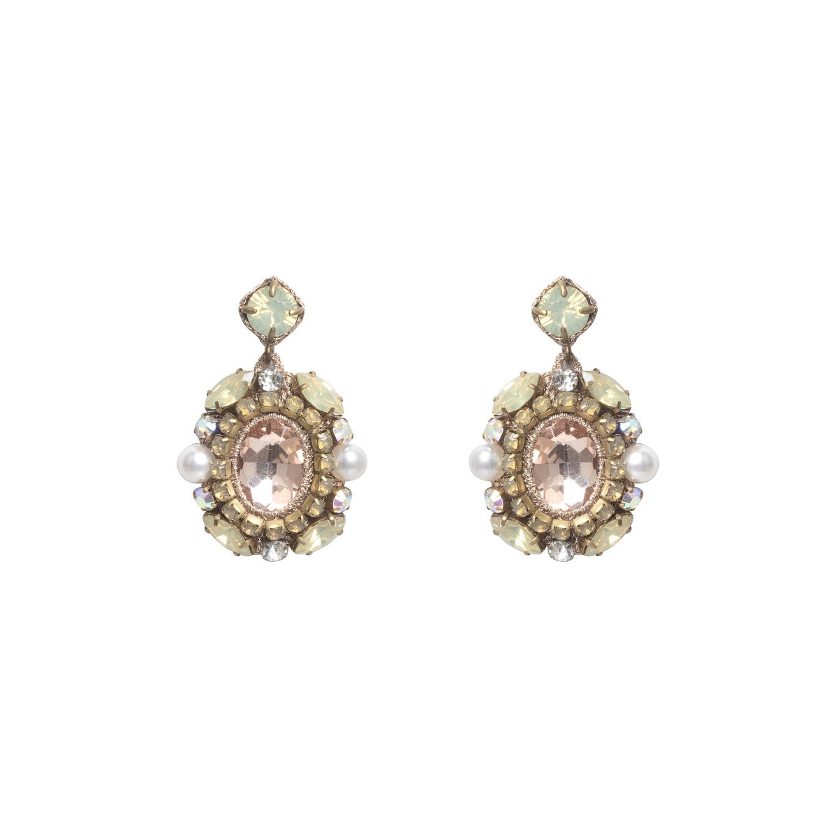 Isolde Embellished Crochet Drop Earrings