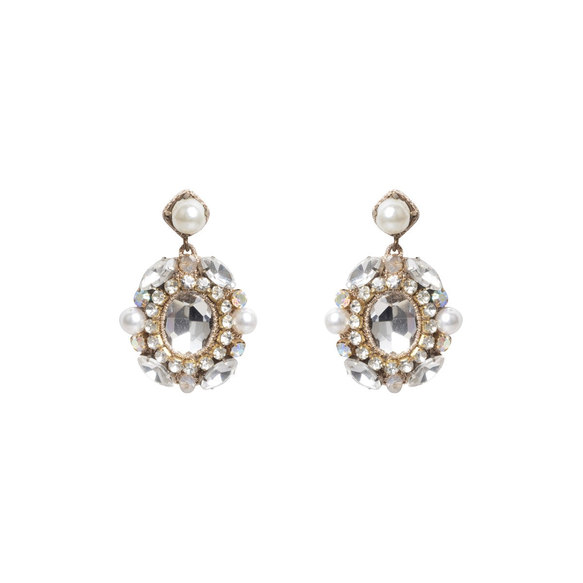 Isolde Embellished Crochet Drop Earrings