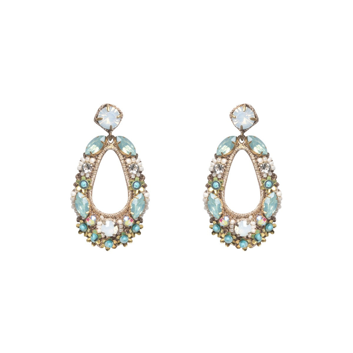 Natasha Crocheted Teardrop Shape Earrings