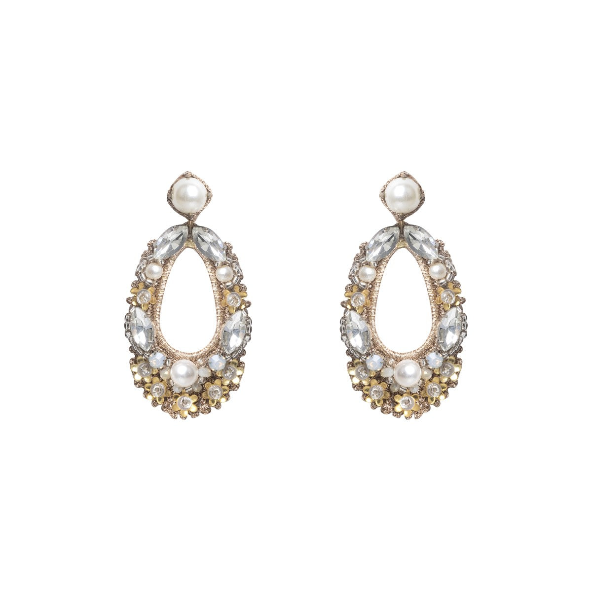 Natasha Crocheted Teardrop Shape Earrings