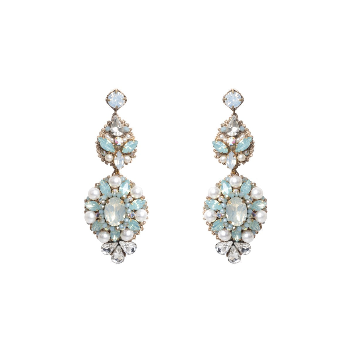 Lynette Earrings - Aqua